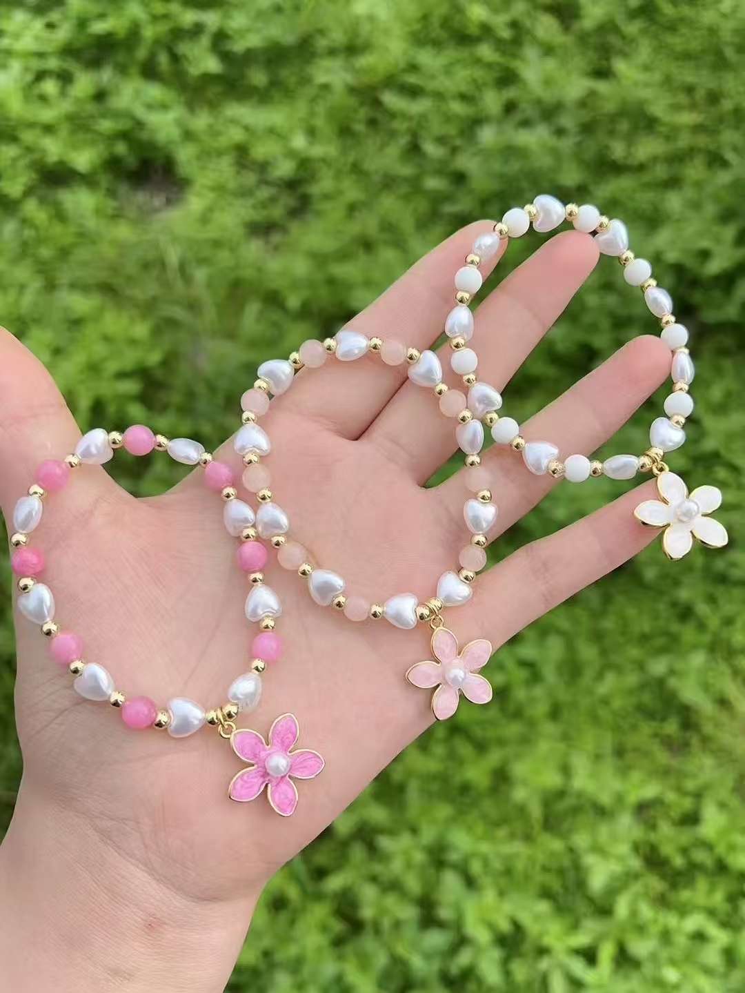 Colorful rope four-leaf clover bracelet crystal jewelry, fashionable and versatile jewelry, exquisite bracelet gift for ladies