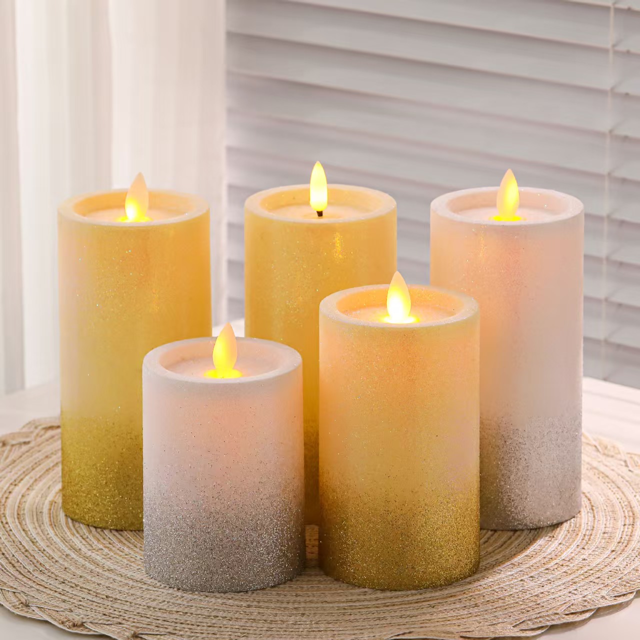 金粉蜡烛led电子蜡烛灯 道具装饰