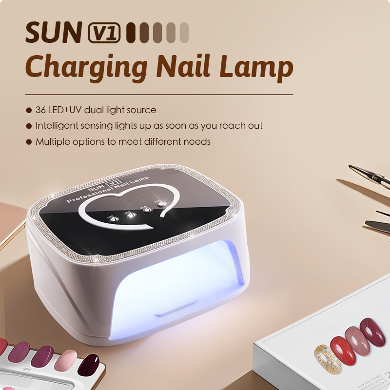 New 108W battery-powered nail lamp, high-power nail baking lamp, therapy lamp, intelligent sensing and portable full figure