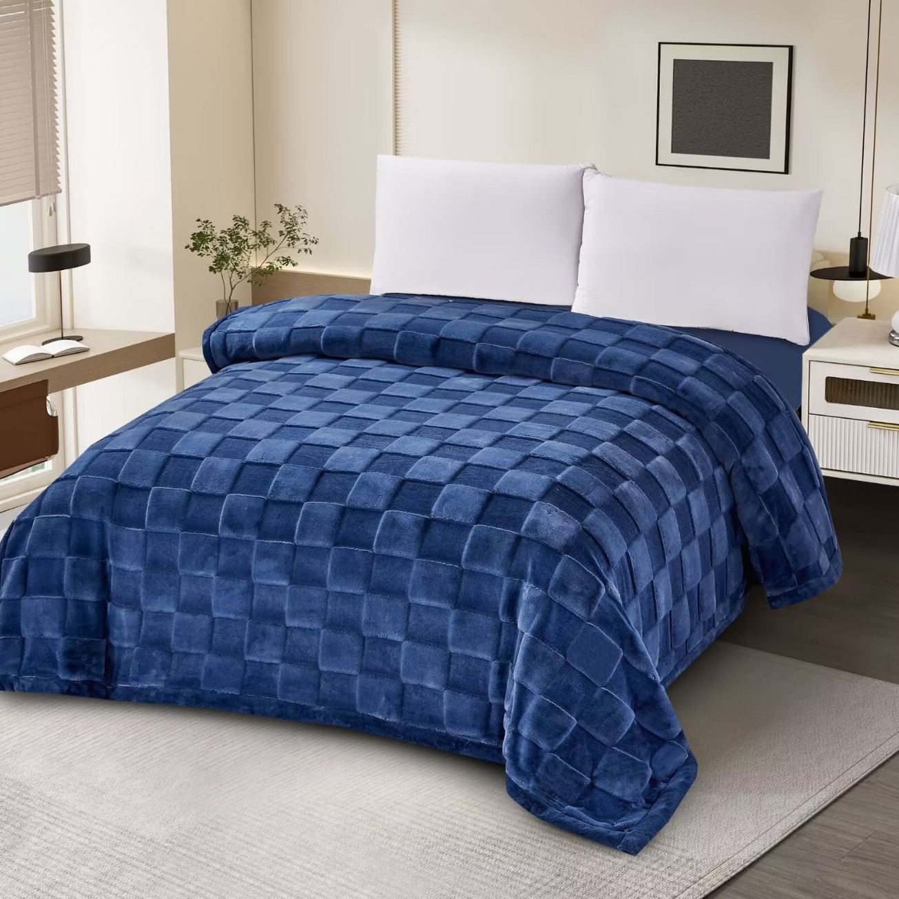 2025年秋冬新款爱阳绒双层加厚毛毯放歌珊瑚绒毛毯仿兔毛婚庆批发 pic 9