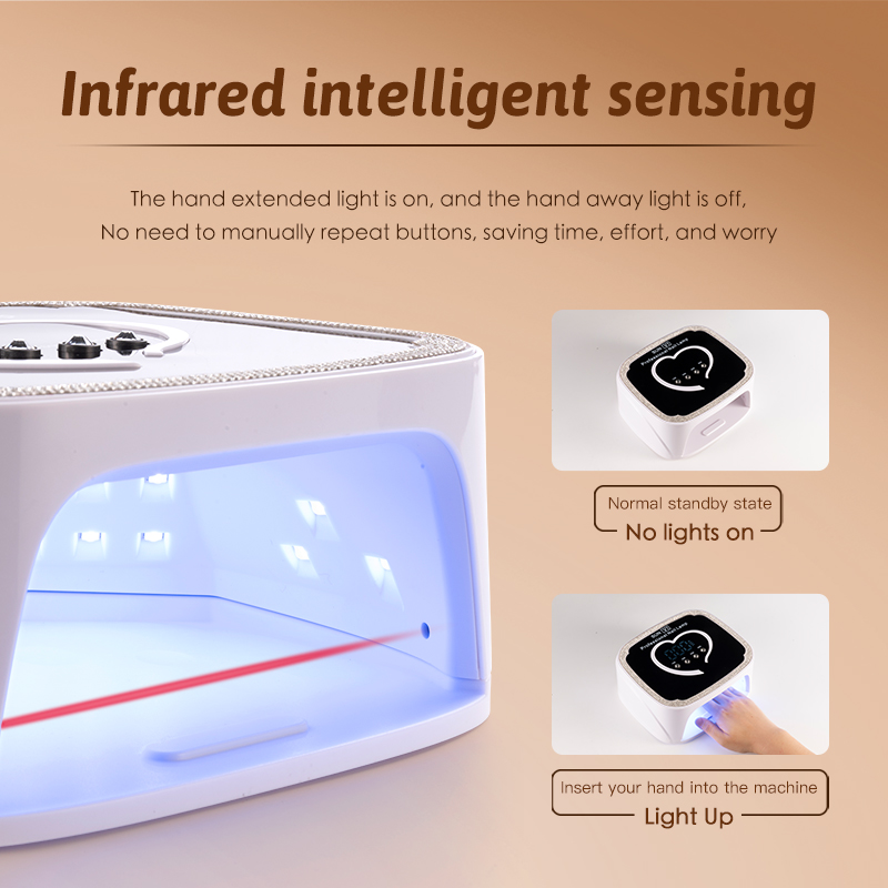 New 108W battery-powered nail lamp, high-power nail baking lamp, therapy lamp, intelligent sensing and portable Application Scenario