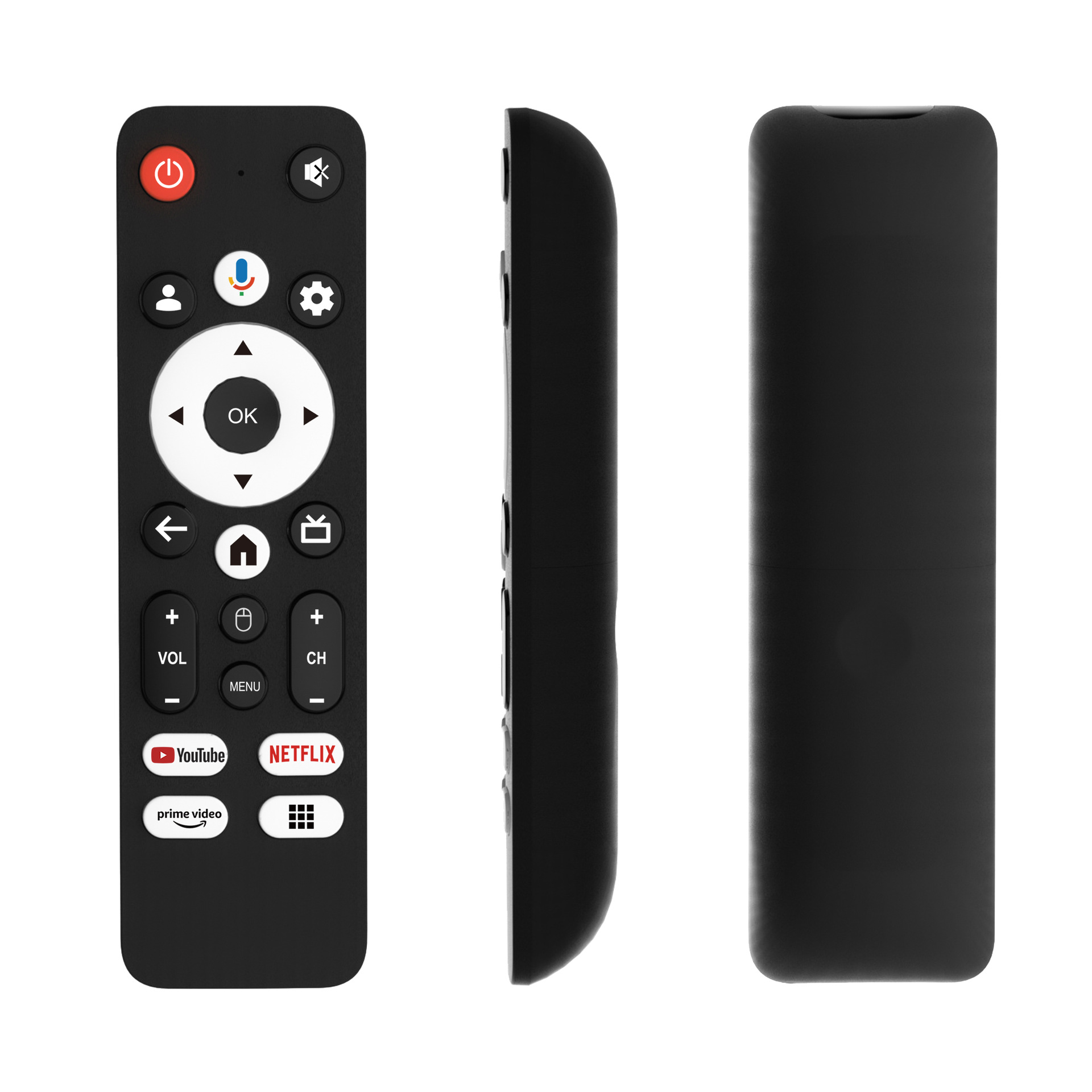 遥控器加工定制开发适用googletv谷歌语音蓝牙电视遥控器跨境