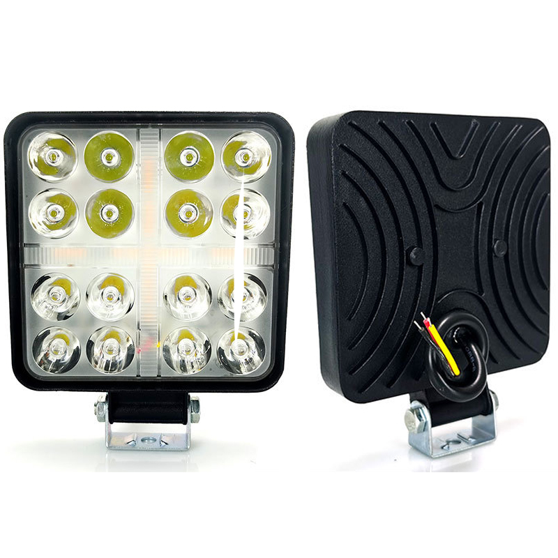 Car daytime running lights, circular 12-LED, off-road vehicle and truck work lights, white light always on, engineering vehicle fog lights, universal lights details Picture
