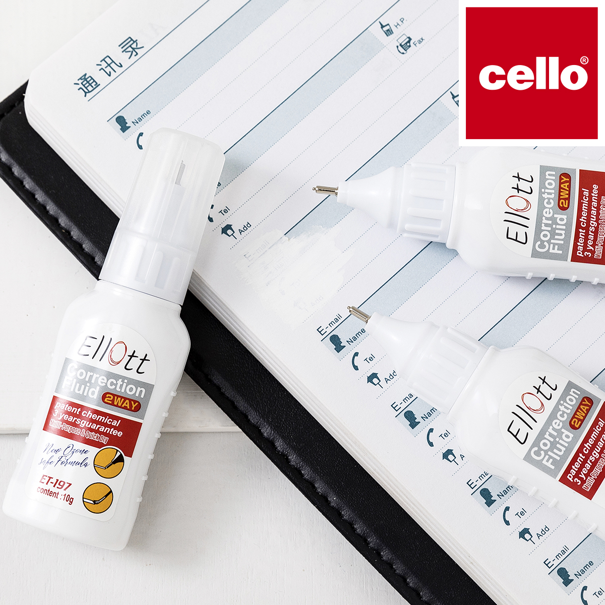cello Correction Fluid Correction with stationery, a student office correction tool, portable writing correction tool ET-197 Application Scenario