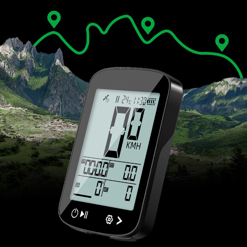 BKV300 USB rechargeable bicycle GPS odometer wireless odometer large screen wireless backlight waterproof mountain bike odometer Odometer speed meter Item Picture