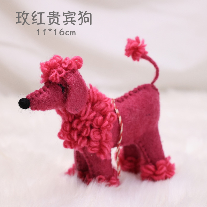Ins-style wool felt, cute poodle dolls, plush ornaments, hanging bags, hanging clothing accessories, keychains, accessories details Picture