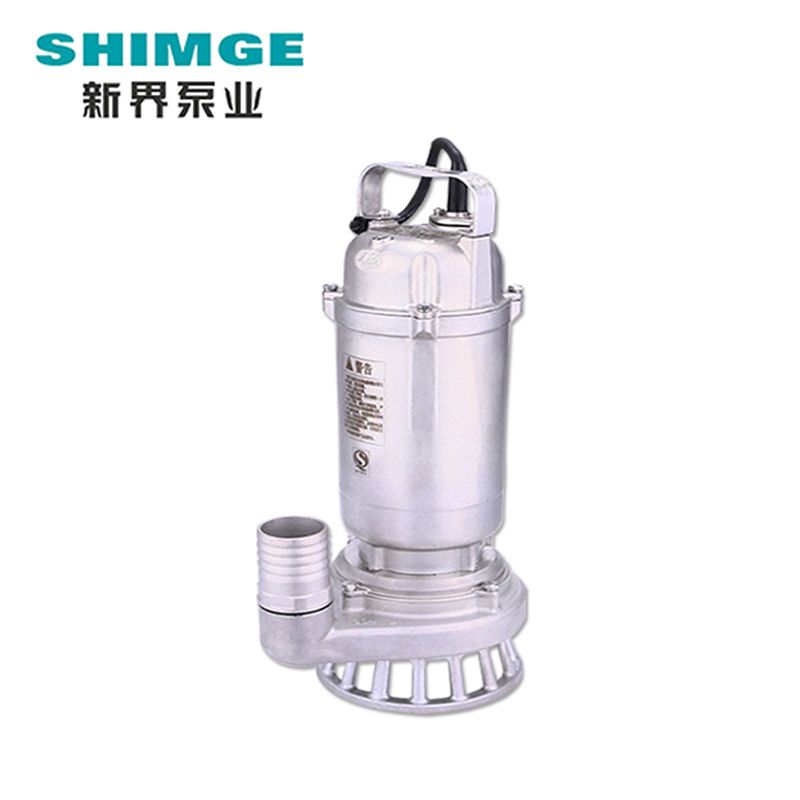 新款新界水泵WQD304不锈钢潜水泵220v污水泵耐腐蚀耐酸碱化工泵抽水机2025.04