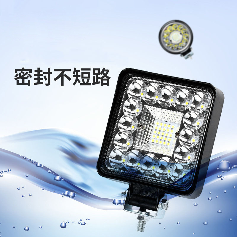 Square car led high-brightness work lights, circular sunflower-style spotlights and headlights for cars and trucks, factory direct sales Application Scenario