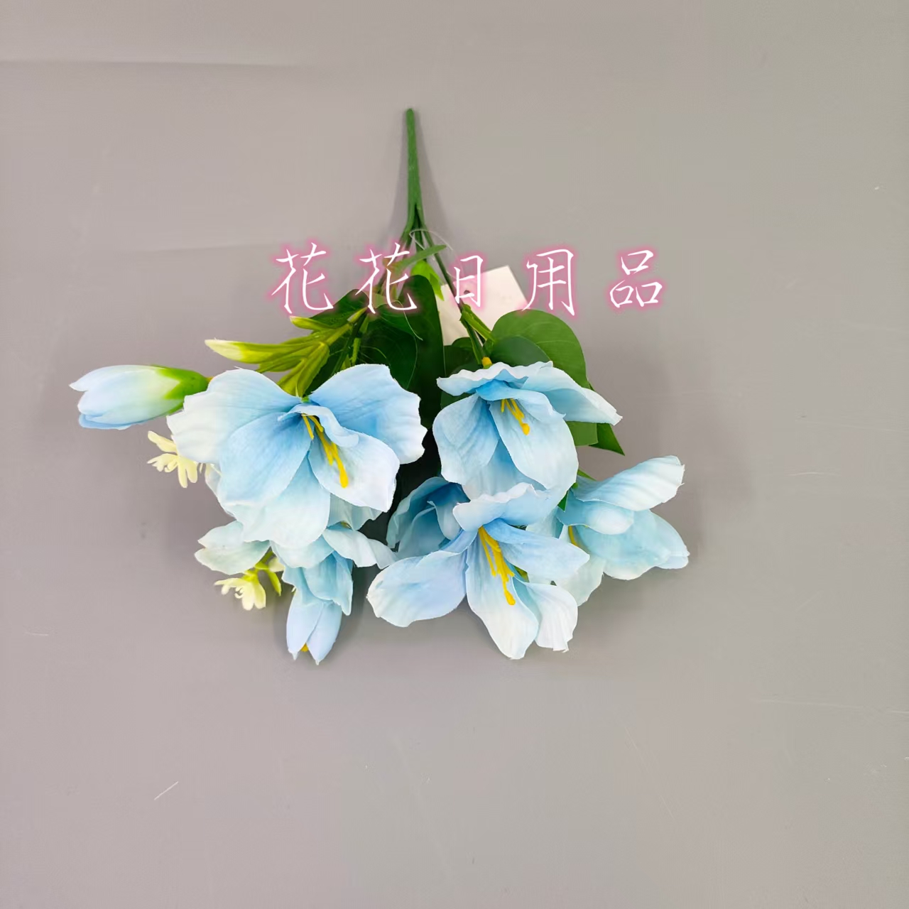 Artificial flower bonsai, a single 7-forked magnolia flower, wall-mounted for decorative items such as vases details Picture