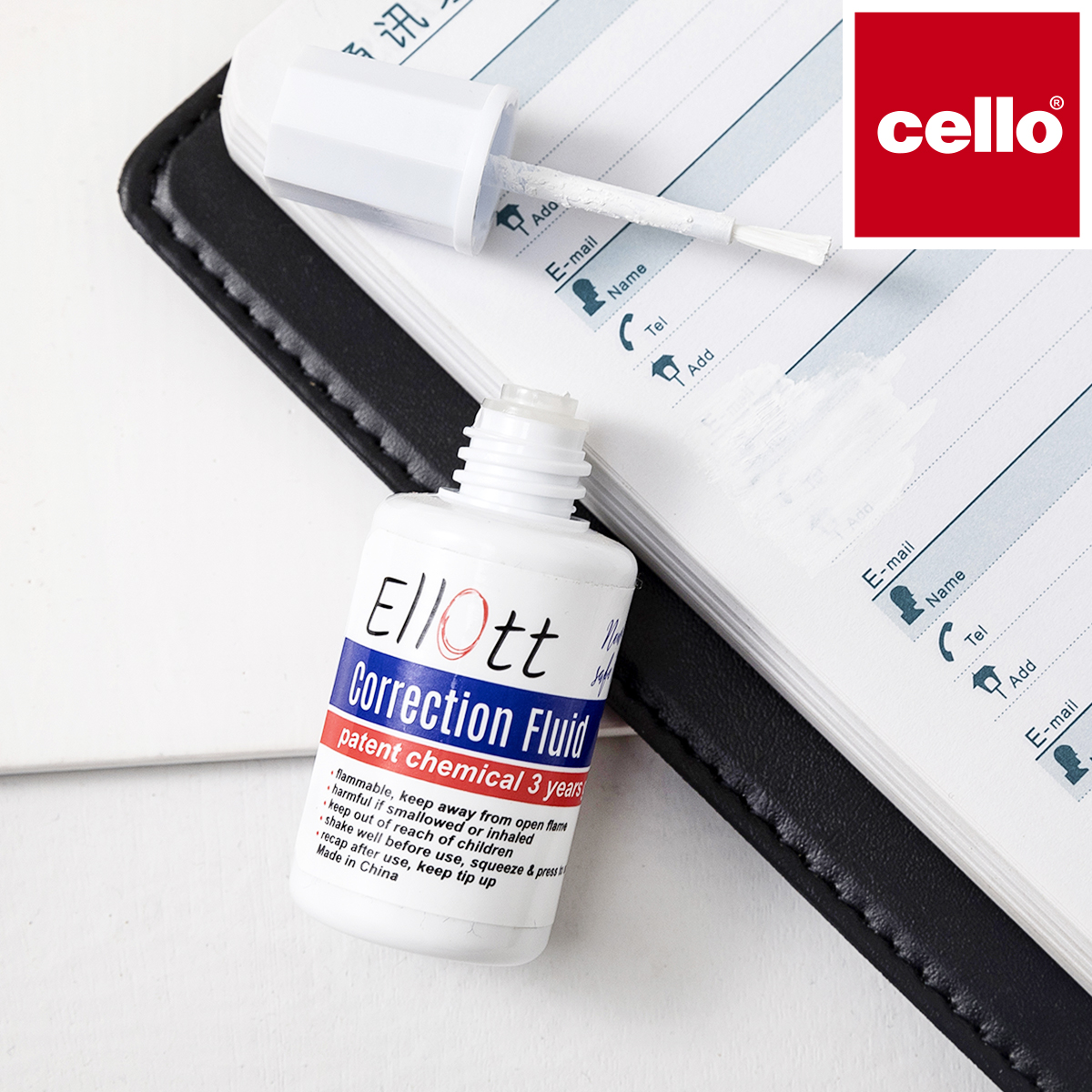 cello Correction fluid Correction with stationery, a portable writing correction tool for student office correction, ET-120S Application Scenario