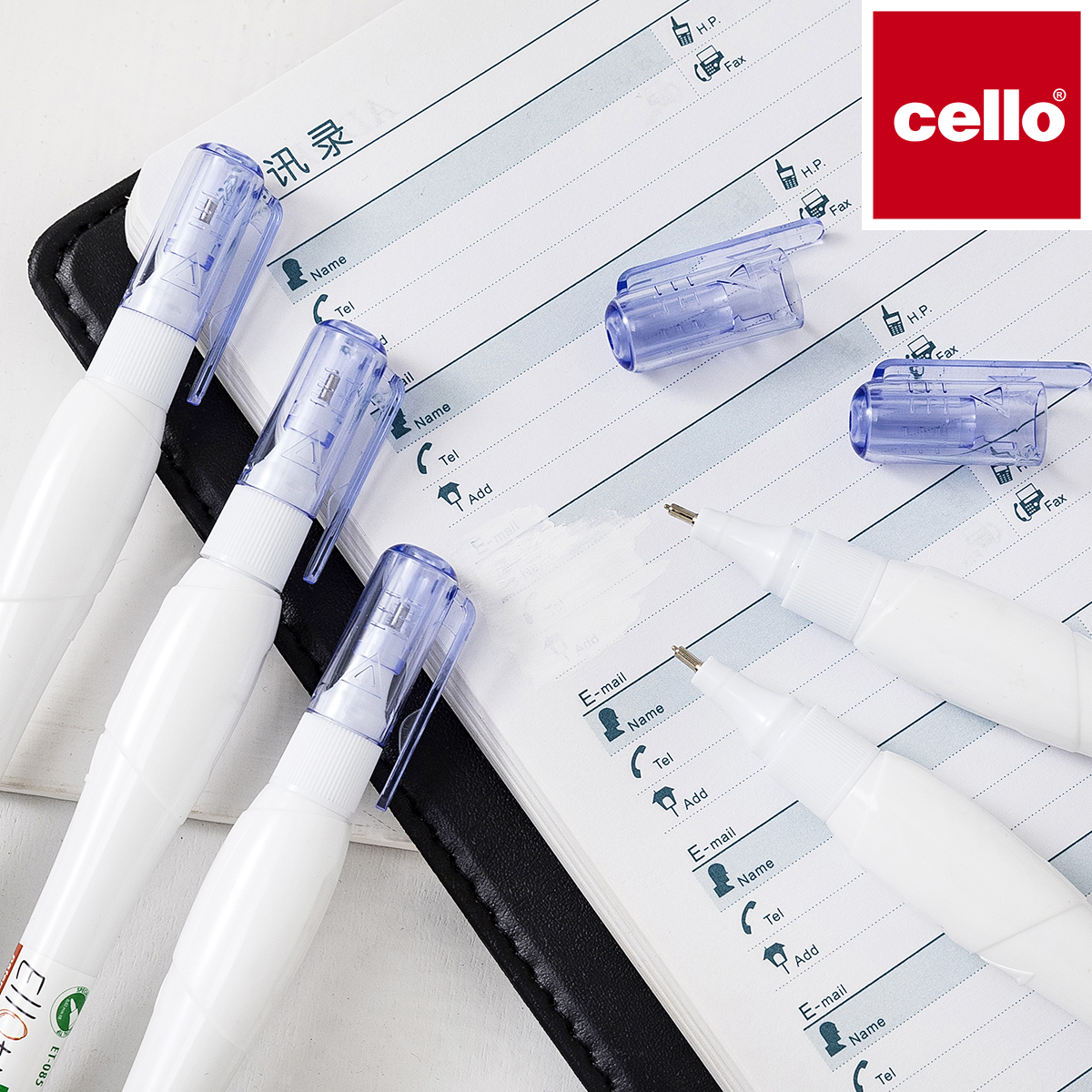 أداة "Cello" للتعديل، أداة تعديل الكتابة المحمولة على أداة "ET-085"، أداة تعديل الكتابة بالحواسيب الطلاءات المكتبية Item Picture