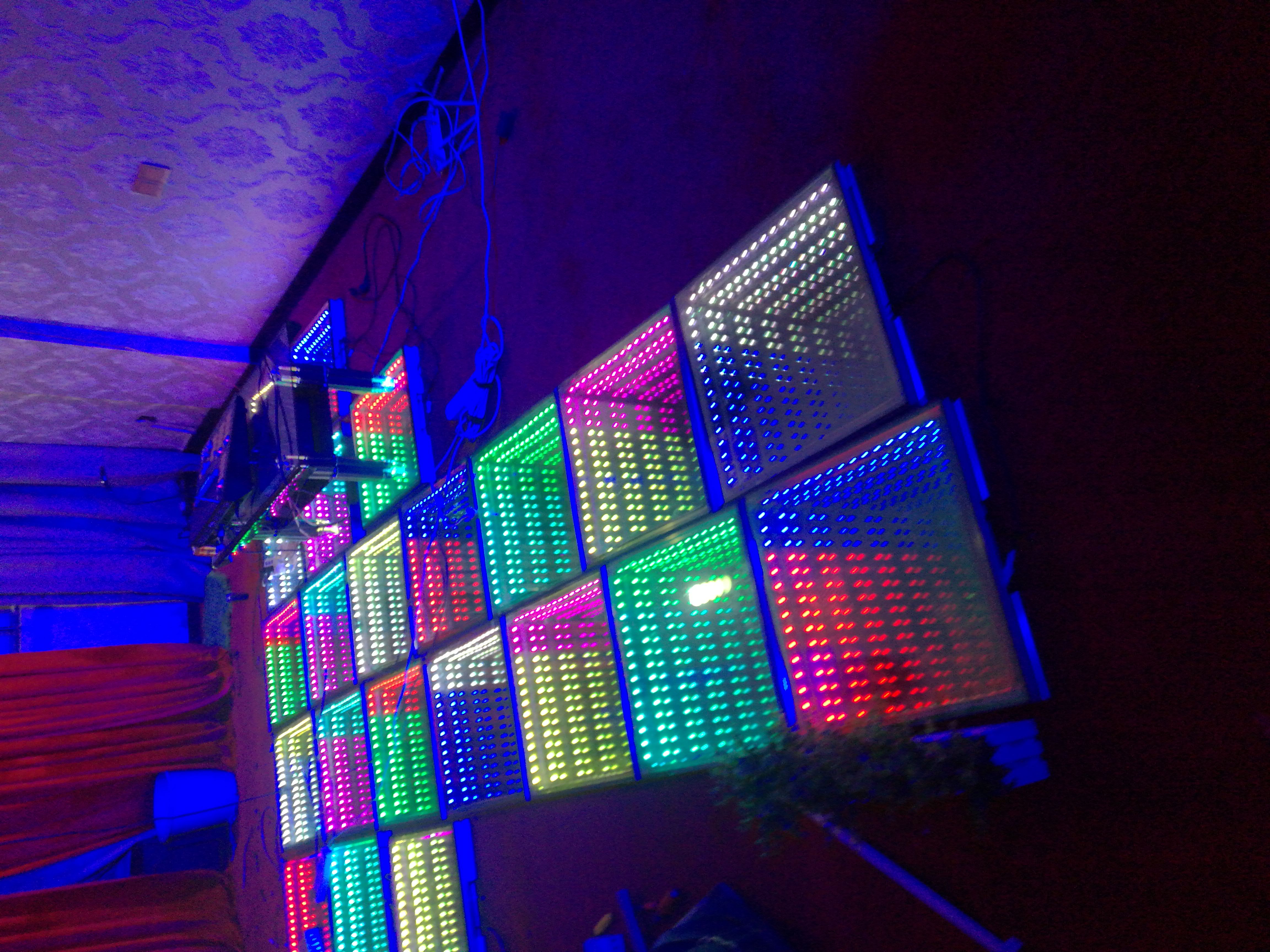Bar entertainment LED abyss floor tile light, live streaming room, Internet celebrity dance light, stage embedded background wall, gravity effect Item Picture