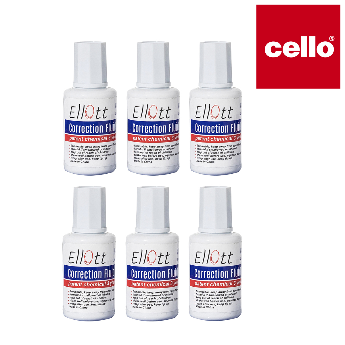 cello Correction fluid Correction with stationery, a portable writing correction tool for student office correction, ET-120S Item Picture