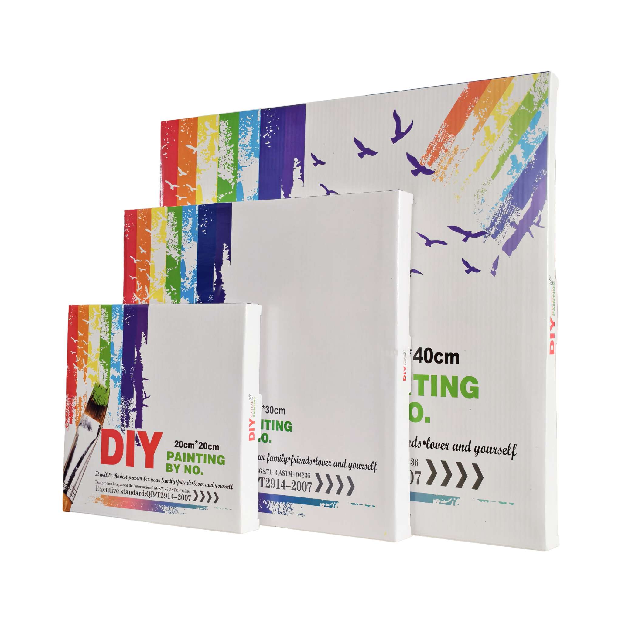 DIY regular digital oil painting color boxes, corrugated color boxes, white boxes, packaging boxes, paper boxes, wedding candies, empty boxes, gift boxes, customized, environmentally friendly and high-strength Application Scenario