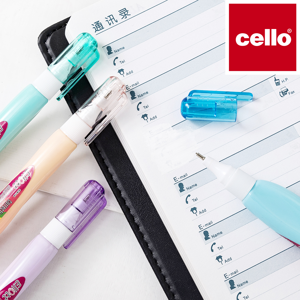 أداة "Cello" للتعديل، أداة تعديل الكتابة المحمولة على أداة "E-283"، أداة تغيير الكتابة بالحواسيب الطلاءات المكتبية Item Picture