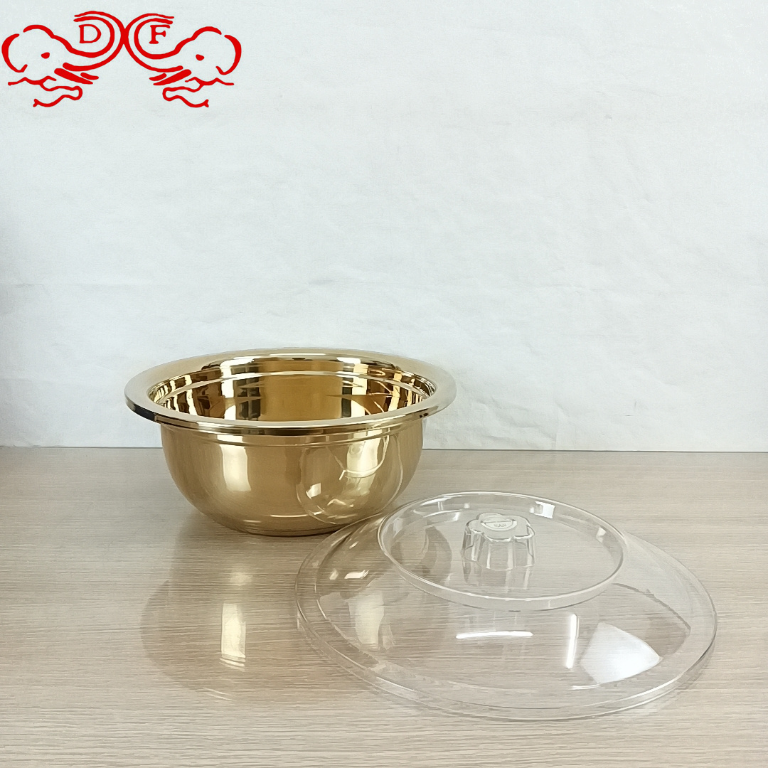 DF99003 stainless steel soup bowl, household washbasin, kitchen multi-purpose round basin, salad basin, food-grade stainless steel basin, DF TRADINGHOUSE Item Picture