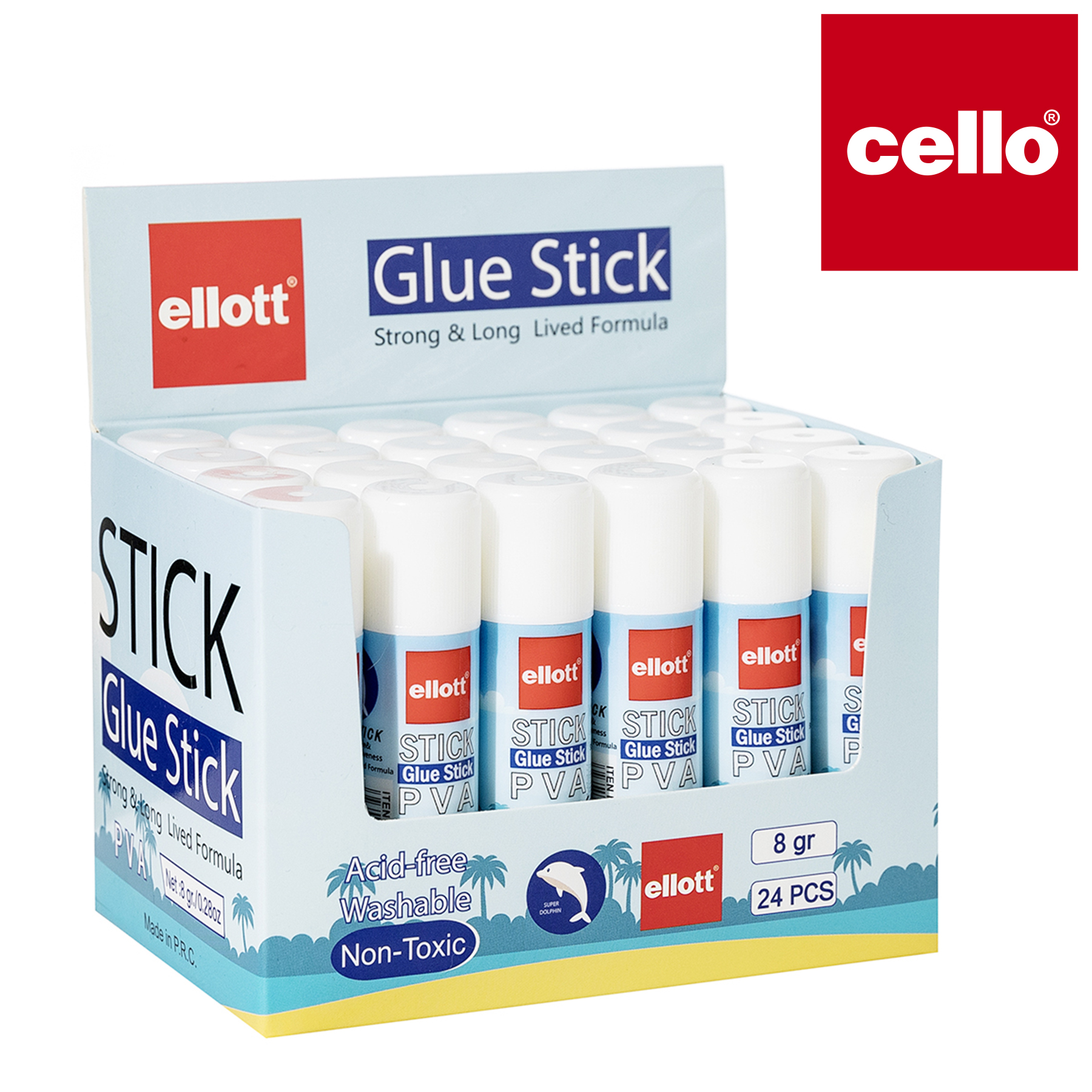 cello Solid Glue 220-501, manual glue, oil-based glue, portable application and pasting tool