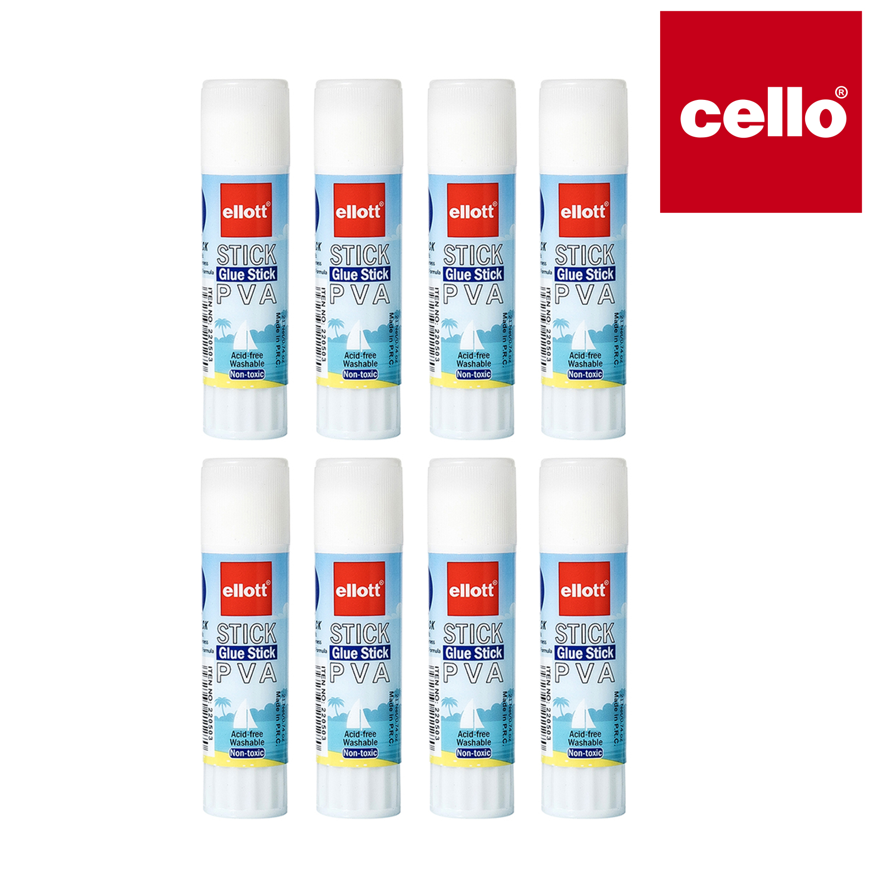 cello Solid Glue 220-503, manual glue, oil-based glue, portable application and pasting tool Specification image