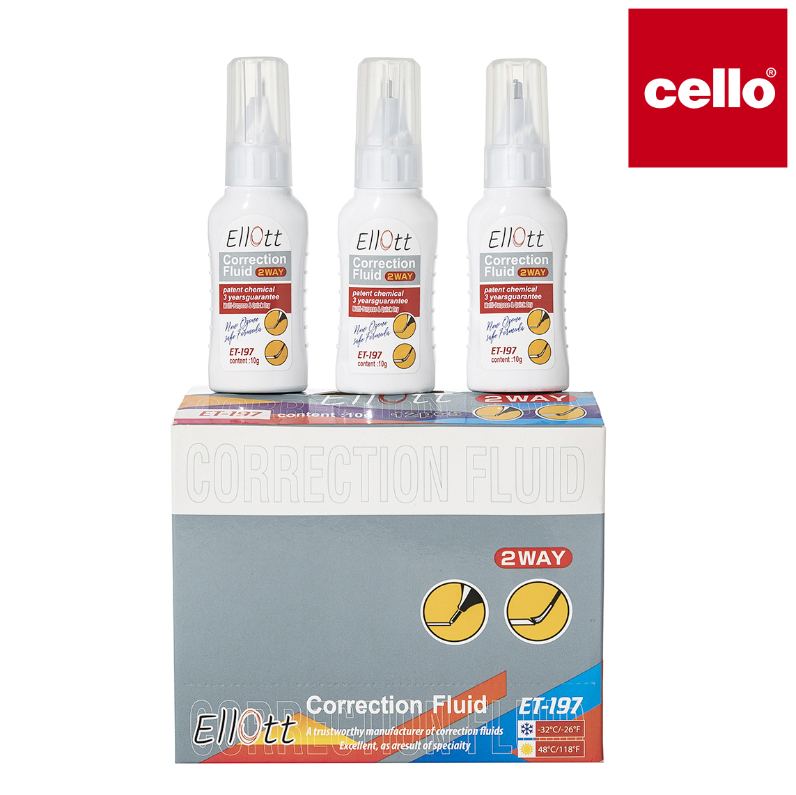 cello Correction Fluid Correction with stationery, a student office correction tool, portable writing correction tool ET-197 details Picture