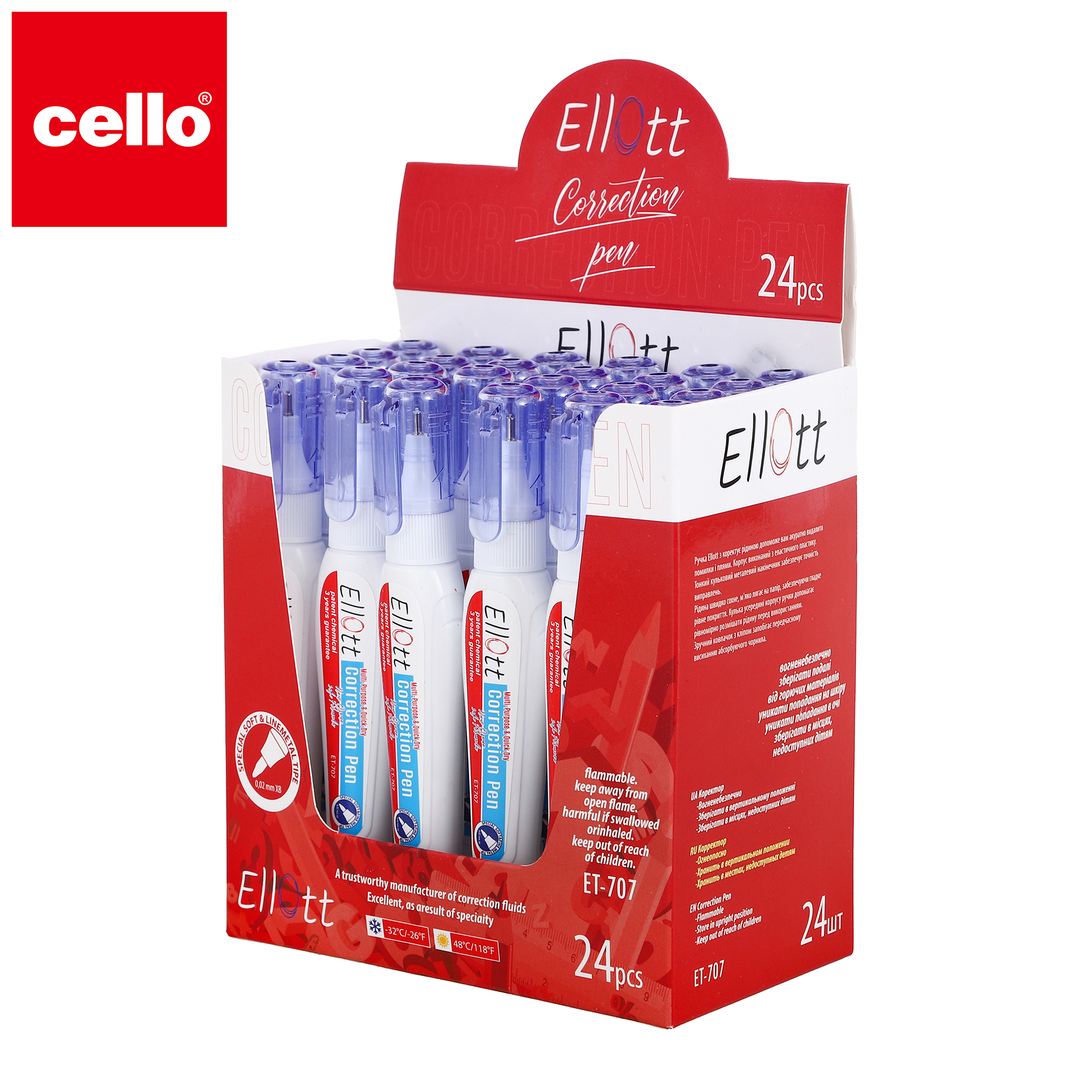 أداة "Cello" للتعديل، أداة تعديل الكتابة المحمولة على أداة "E-707"، أداة تعديل الكتابة بالحواسيب الطلاءات المكتبية