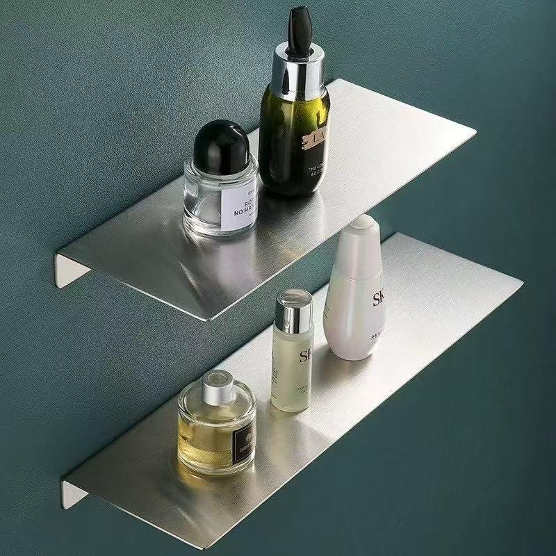 304 stainless steel gun gray straight plate bathroom washbasin mirror front partition stainless steel storage rack