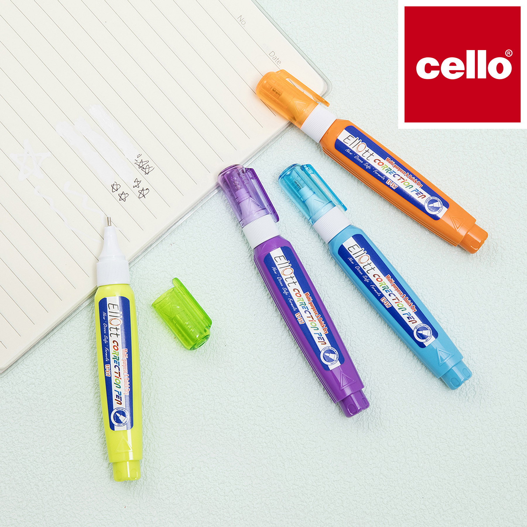 cello Correction fluid Correction with stationery, a student office correction tool, portable writing correction tool ET-317 Application Scenario
