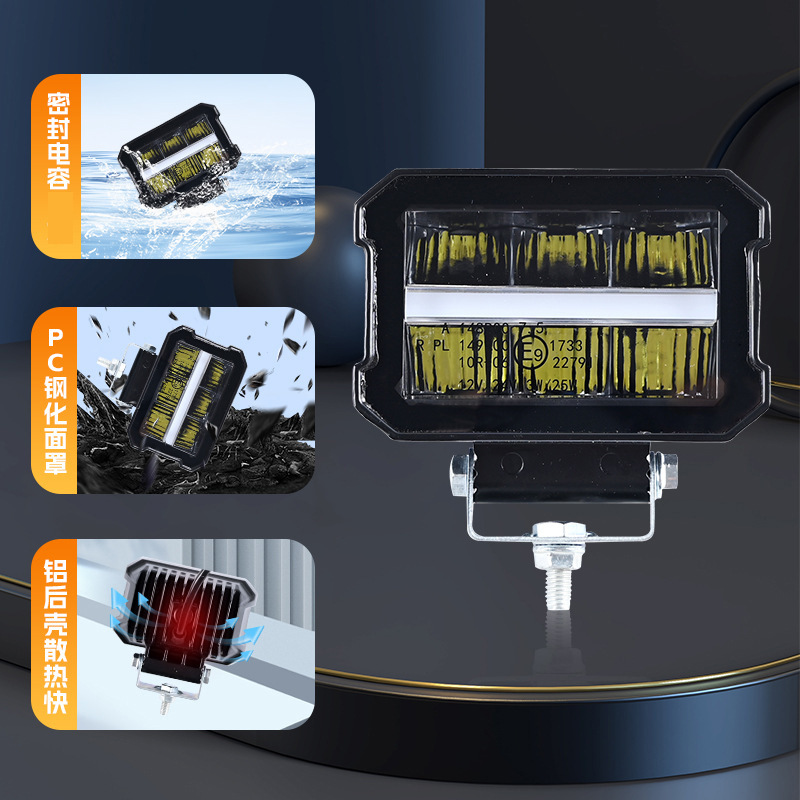 LED spotlights, motorcycle work lights, off-road vehicle spotlights, car roof lights, headlights, automotive auxiliary lights, universal lights details Picture