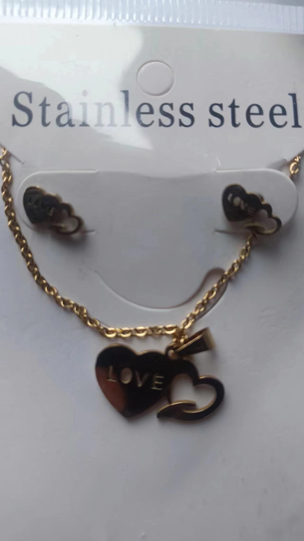 华贝儿不锈钢饰品跨境欧美流行饰品珠宝首饰项链耳环MA054