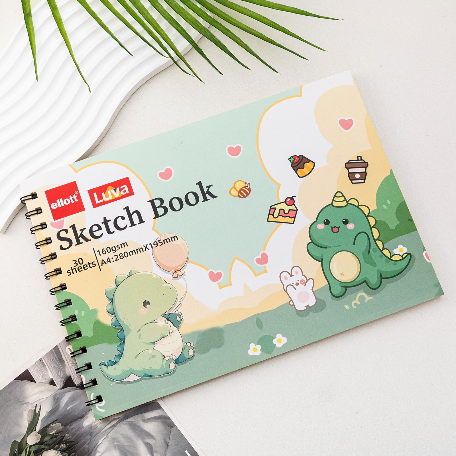 Sketchbook, A4 drawing book, student exercise book, 4K drawing paper, portable drawing book, creative design paper, BZ-002KL