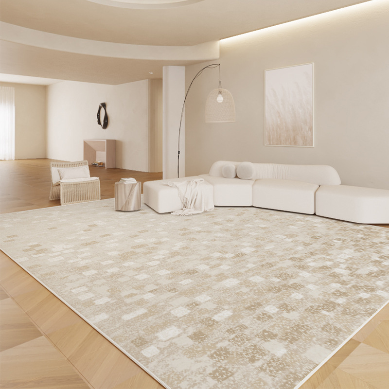 200*300cm家纺地毯地垫 家用客厅大仿羊绒地毯 舒适防滑耐磨地毯白底实物图