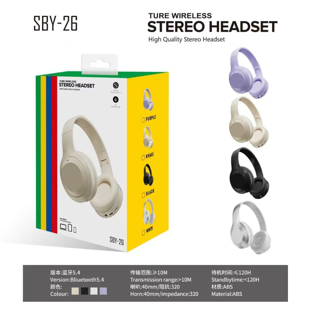 跨境新款高品质蓝牙头戴式耳机超长续航私模降噪无线品牌耳麦批发