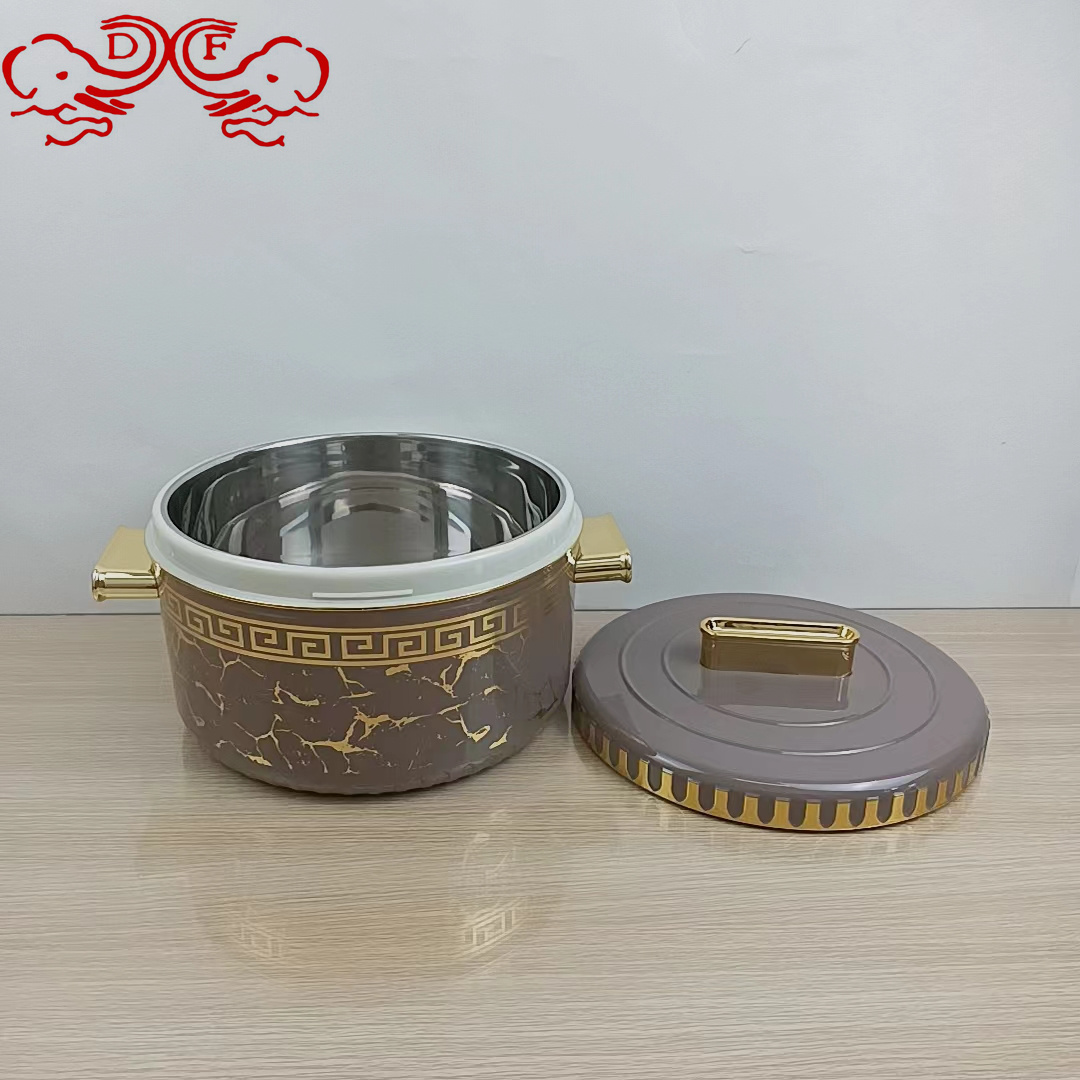 DF68907 stainless steel plastic 2378A fresh-keeping pot, large capacity insulated bucket, double-layer lunch box set from DF TRADING HOUSE in Africa Specification image