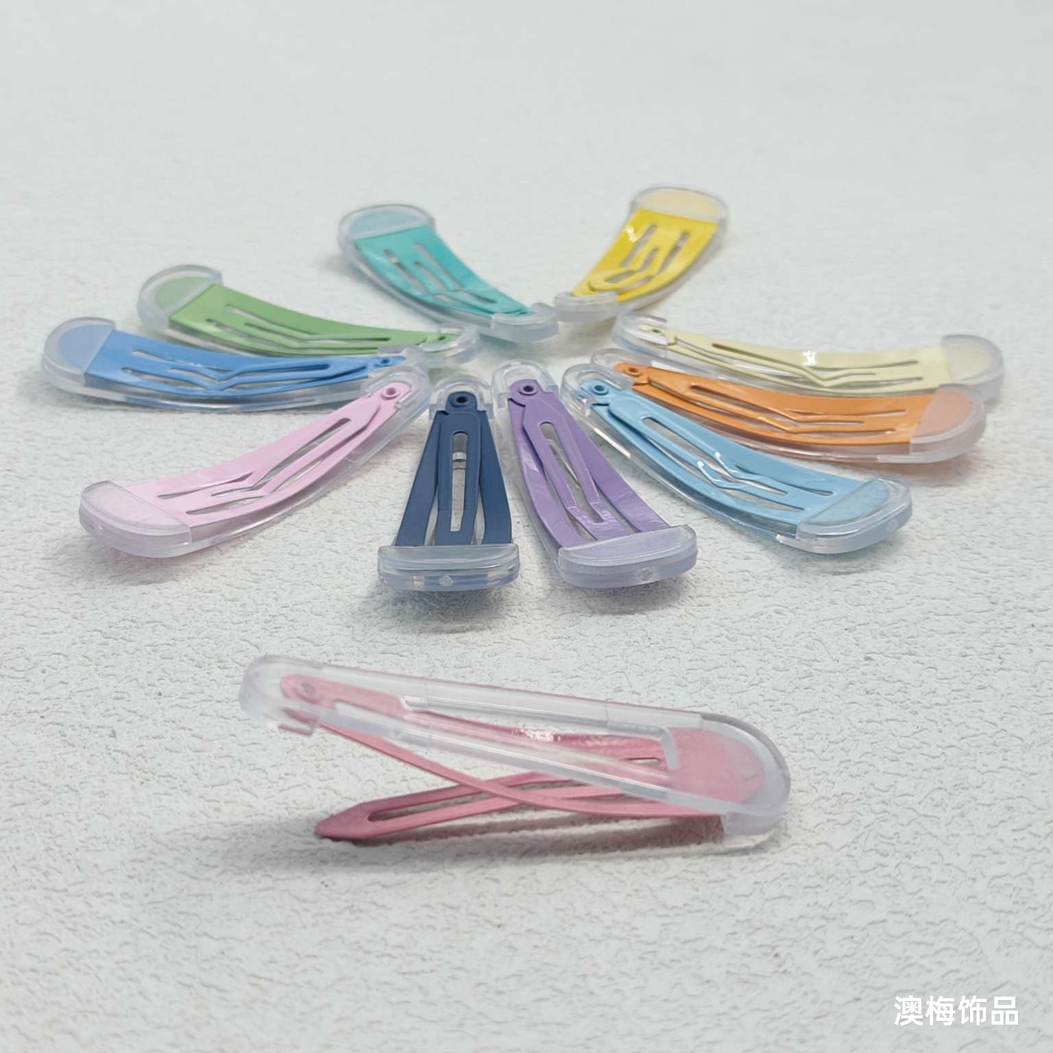 5cm透明塑料片带彩色BB夹发饰头饰时尚发夹简约百搭饰品女款潮流造型详情图3