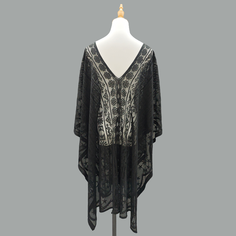 Bohemian-style lace blouse, beach blouse fabric, sexy bikini, beach dress, tassel pullover, shawl, export sun-protective clothing, fabric materials, Amazon cross-border direct supply, TK overseas bestsellers, non-finished products details Picture