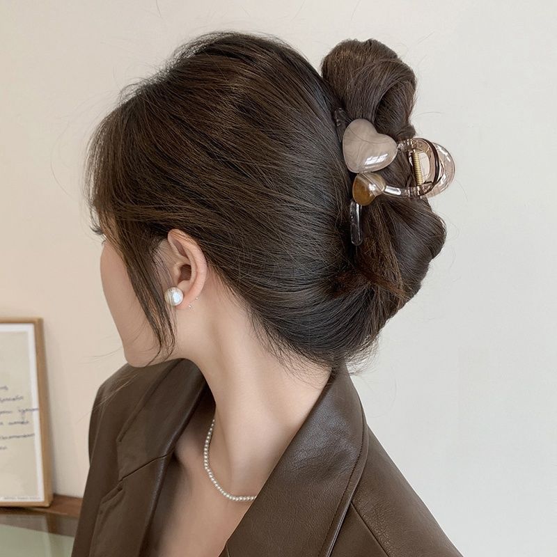 Flower clip women's high-end style 2025 New model with less hair volume shark clip hair clip women's back head updo hair clip headwear Clip Headwear Specification image