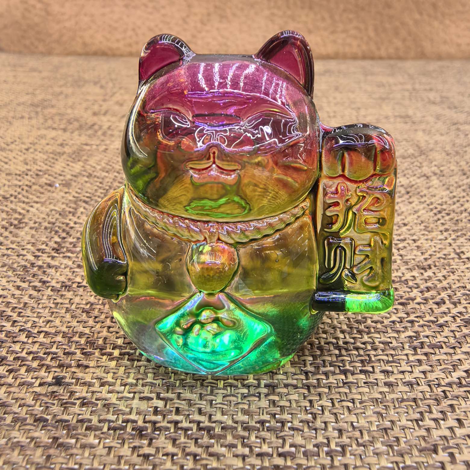 义乌市琳烺工艺品商行  水晶招财猫创意办公室桌面装饰品摆件开业送礼生日礼物详情图3
