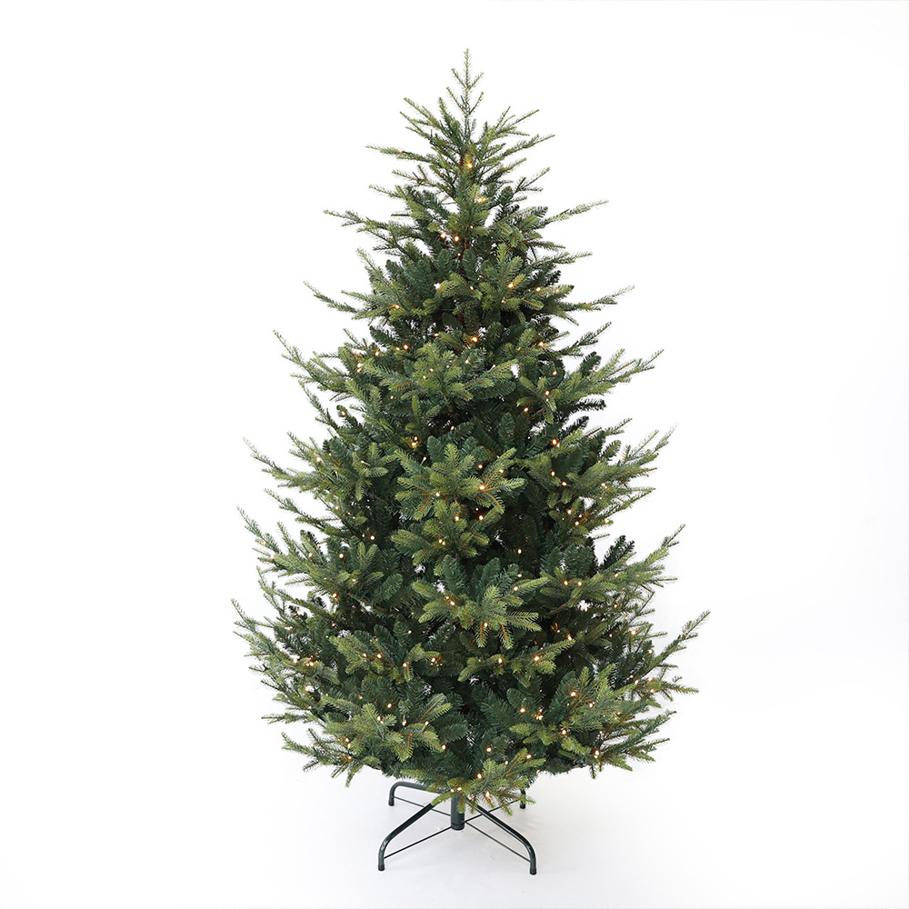 2025 New model 2.1-meter pre-installed LED light Christmas tree PE/PVC hybrid Christmas tree factory direct sales, customizable size available