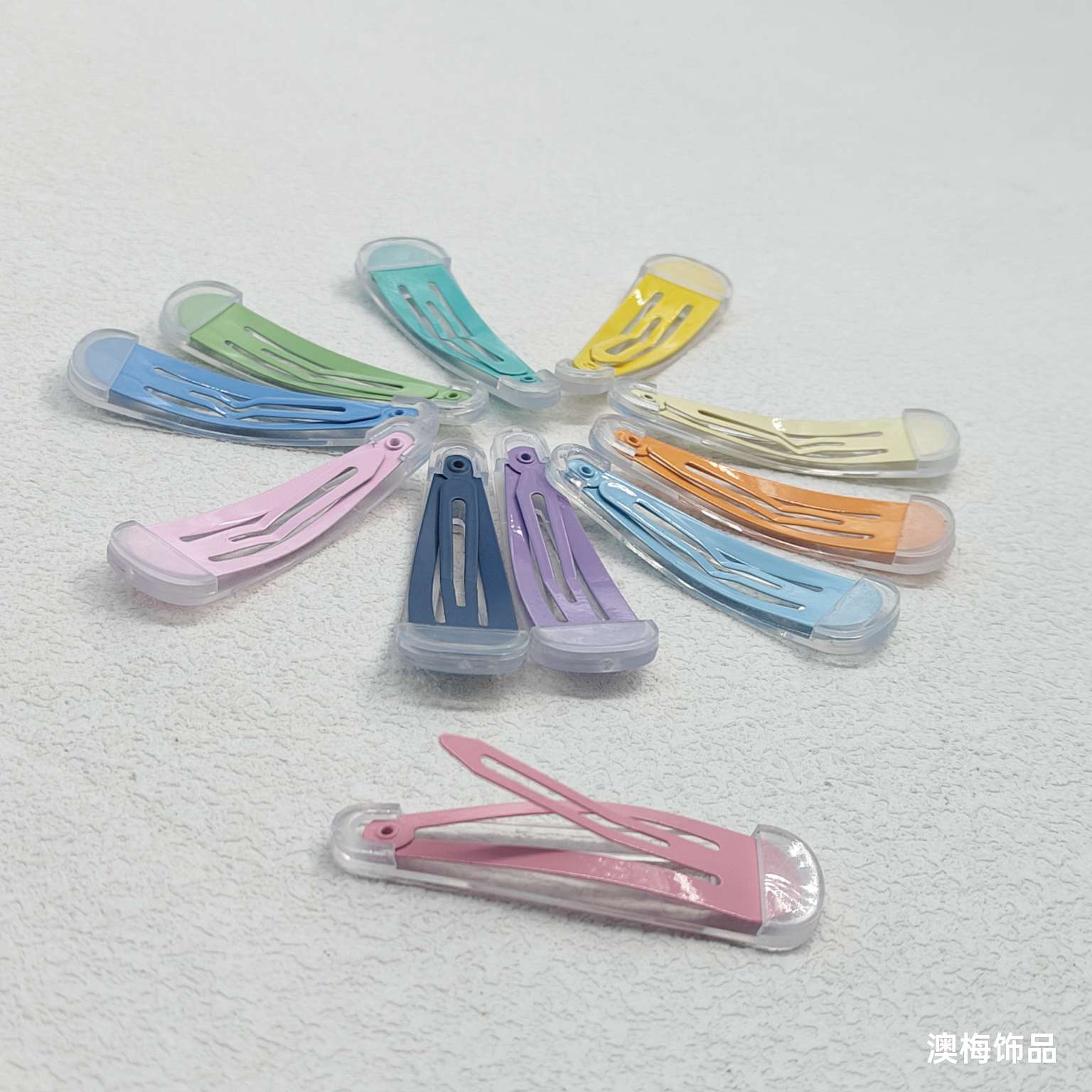 5cm透明塑料片带彩色BB夹发饰头饰时尚发夹简约百搭饰品女款潮流造型详情图4