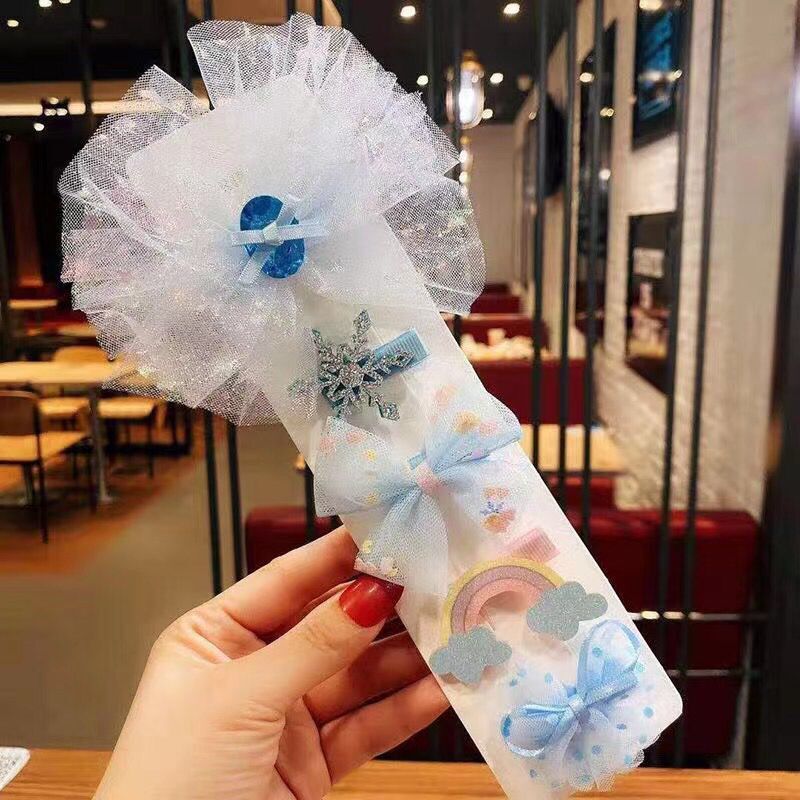 Cute bow hairpin headwear for little girls, Korean children's hair accessories and hairpin princess set detail image 7