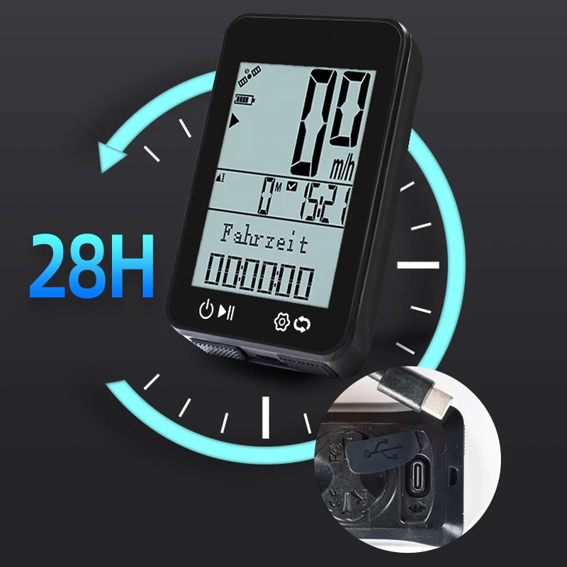 BKV310 USB rechargeable bicycle GPS odometer wireless odometer large screen wireless backlight waterproof mountain bike odometer Odometer speed meter Specification image