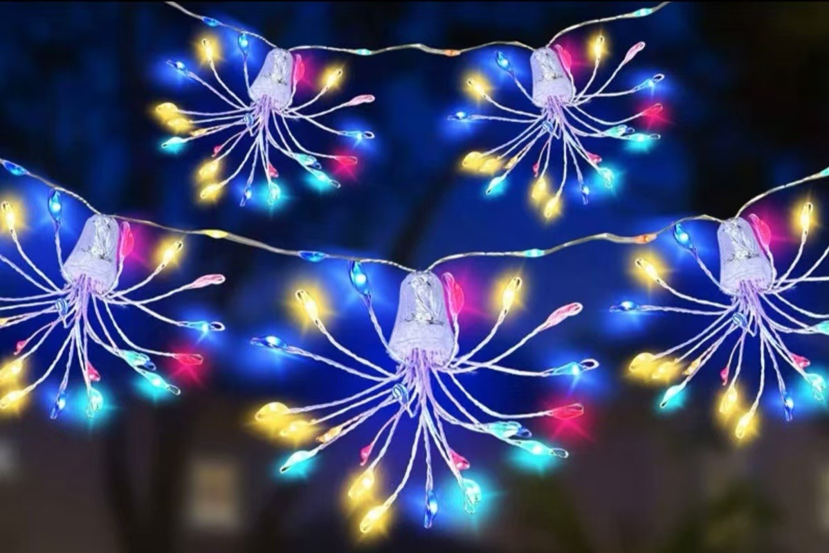 Indoor and outdoor LED light strings, solar light strings, copper wire lights, decorative light strips, courtyard lighting, festival atmosphere lights, waterproof decorative, festival supplies detail image 2