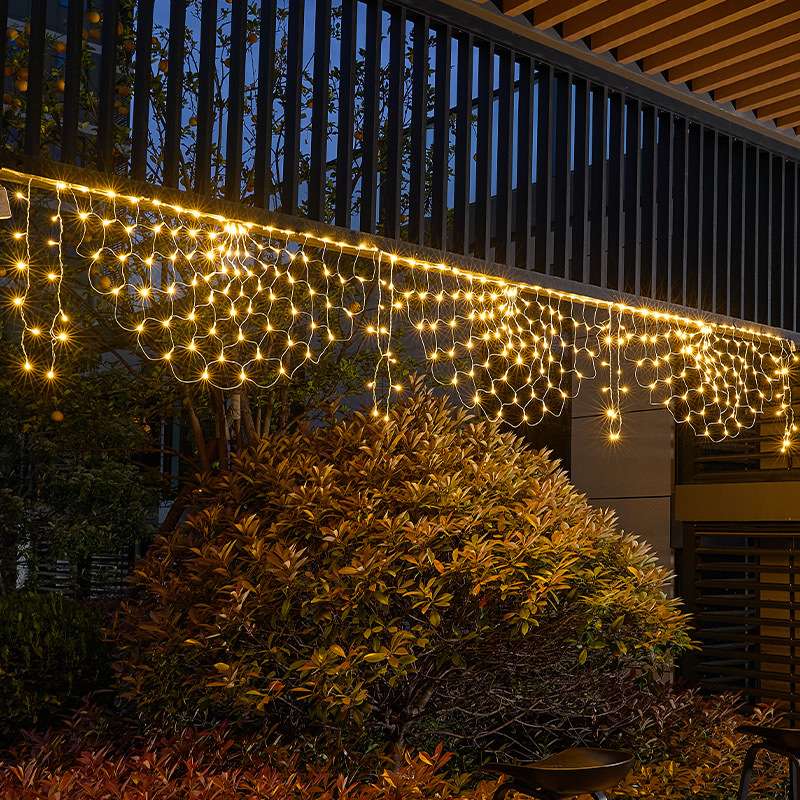 厂家直销LED孔雀灯户外防水围栏渔网灯庭院街道装饰彩色低压亮化闪灯 产品图