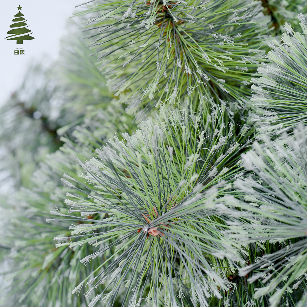 The 2025 new best-selling PET flowering pine needle luxury crypto Christmas tree can be customized in size details Picture
