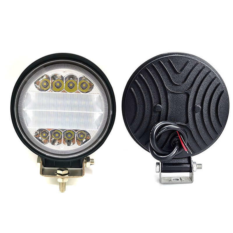 Automobile and truck LED headlights, circular work lights, off-road vehicle roof lights, spotlights, wide field of view, universal headlights for motorcycles
