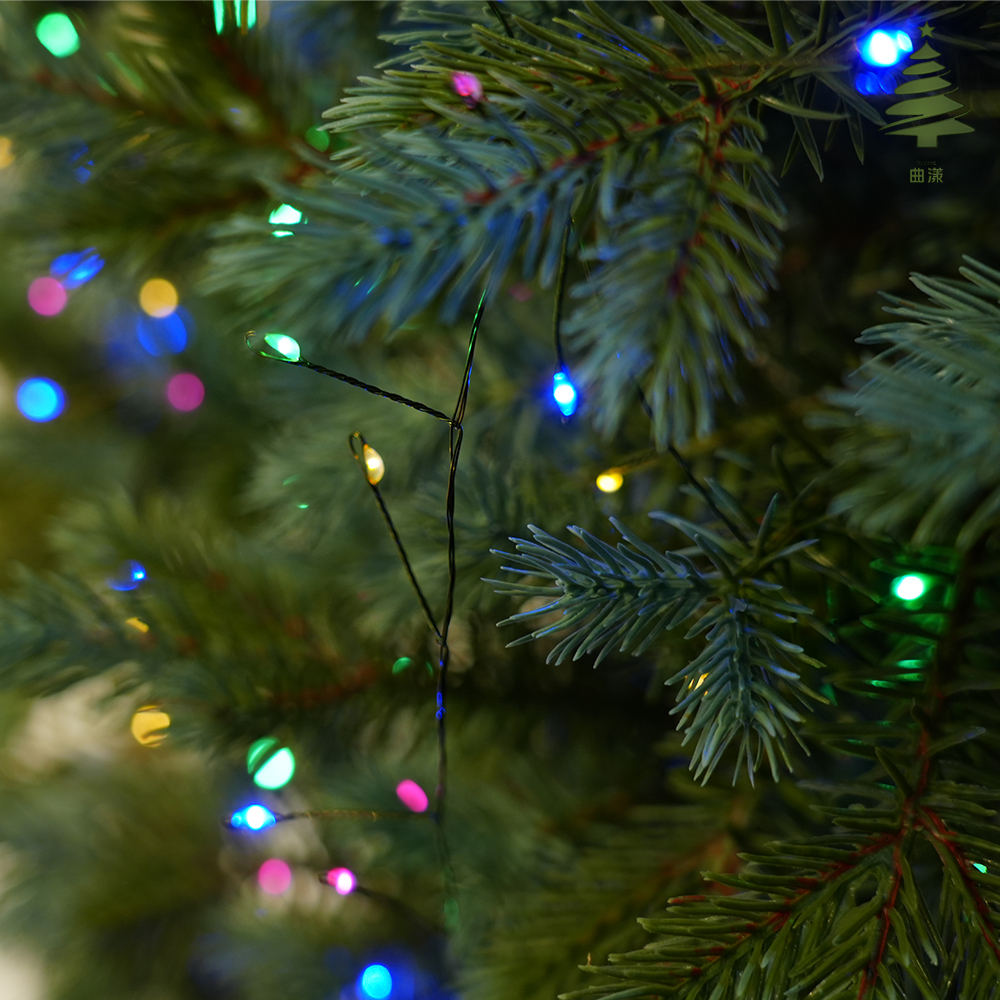 2025 New model 2.1-meter pre-installed LED light Christmas tree, PE/PVC automatic Christmas tree, Christmas decoration tree Specification image