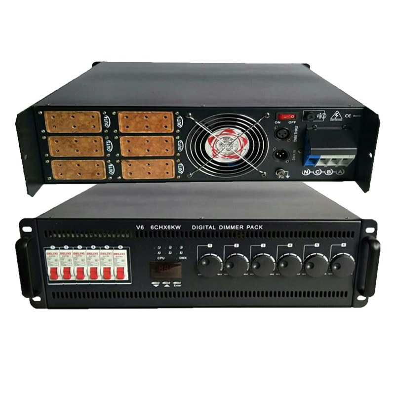 6-channel 4KW digital dimming silicon box DMX512 stage lighting engineering distribution box 6-channel power box wedding equipment full figure