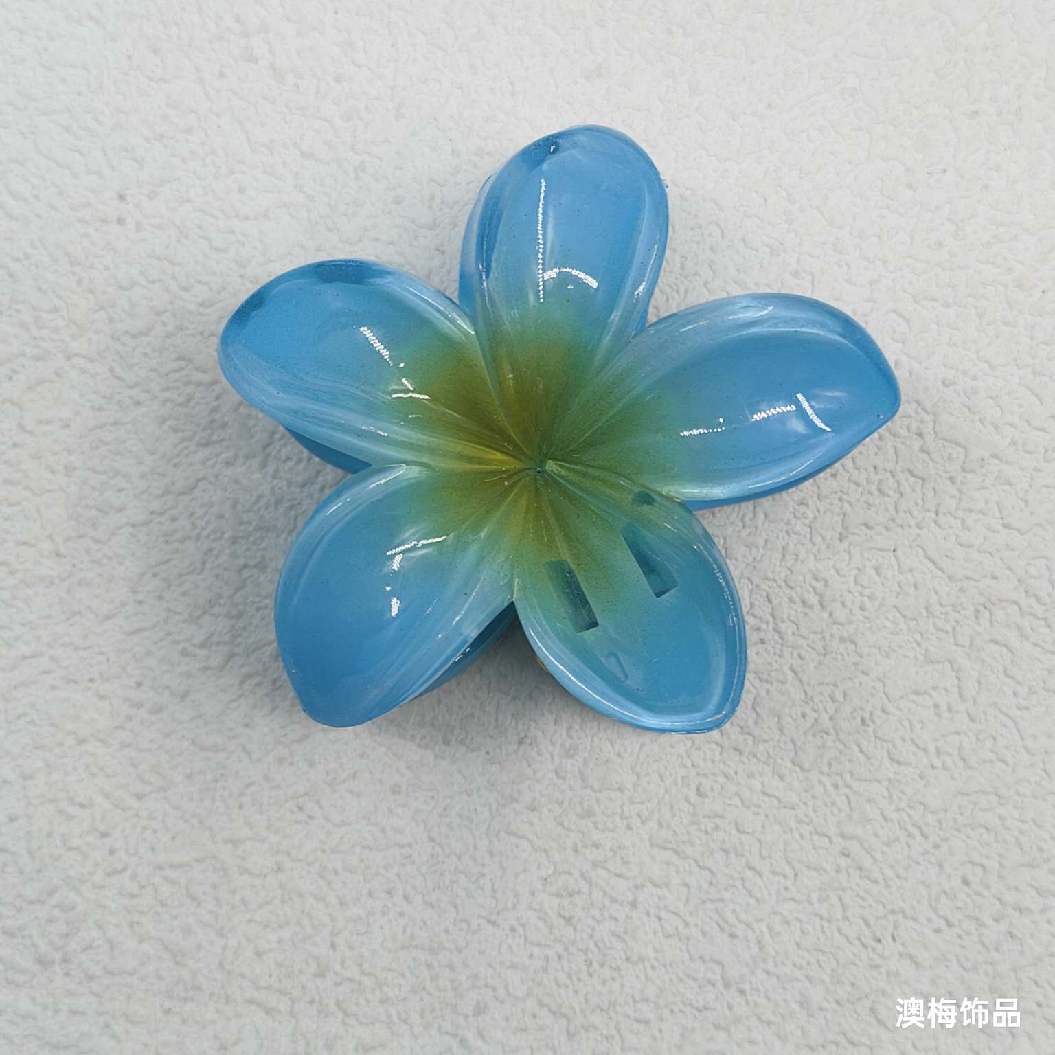 6cm鸡蛋花塑料饰品渐变抓夹发饰头饰发夹 时尚简约造型发夹 多功能实用头饰详情图4