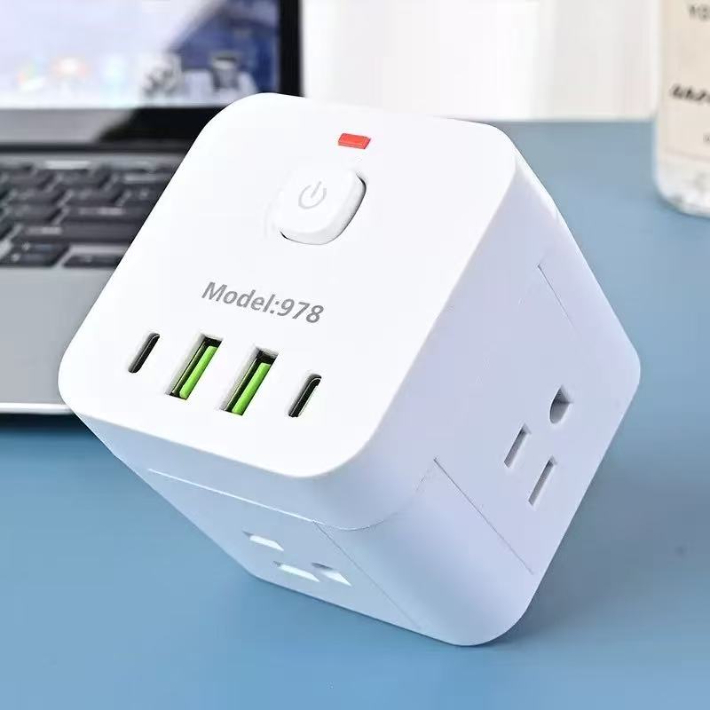 多功能家用魔方立式插座 正品插板多插位USB插线板过 载插排插座