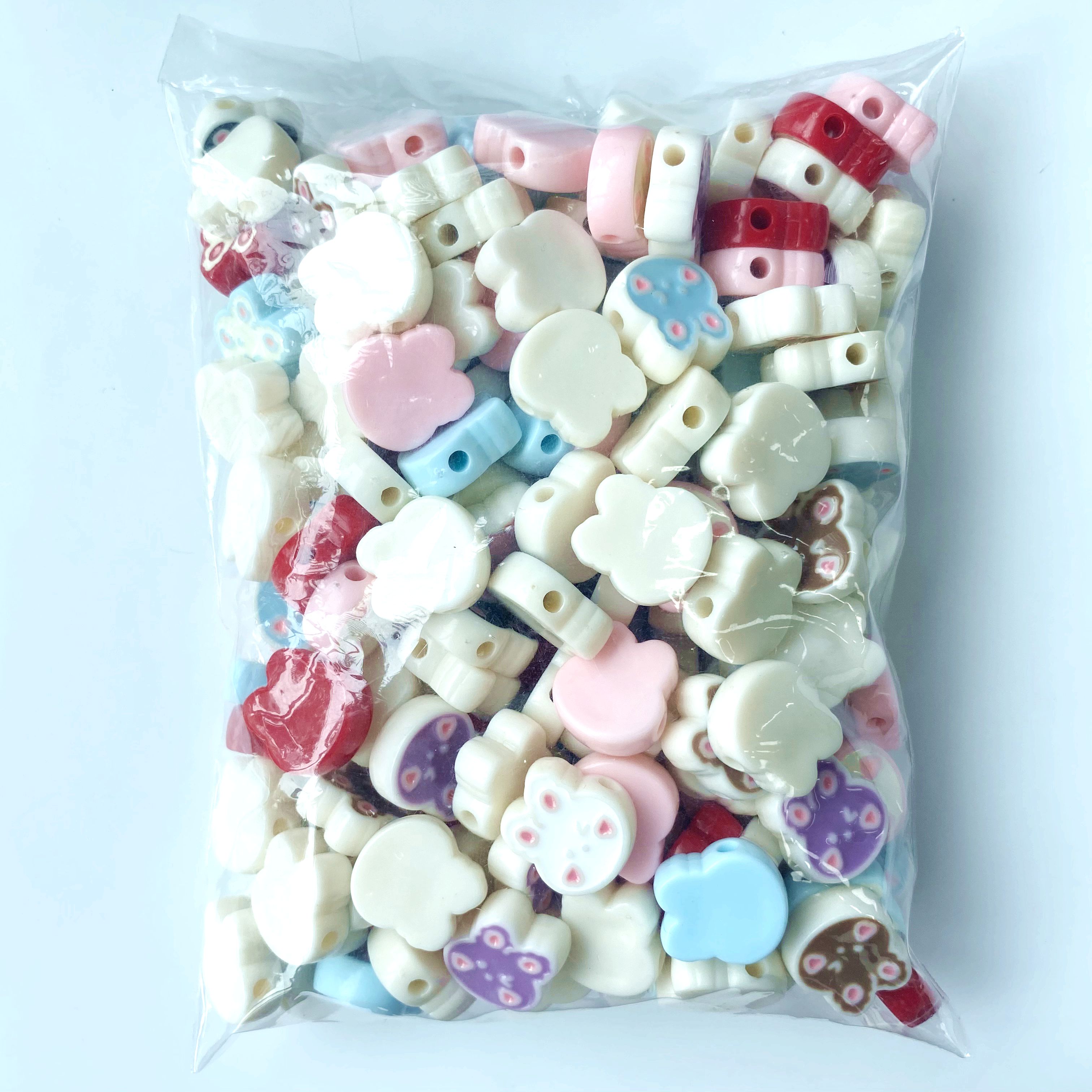 Acrylic oil-dripping, cute and adorable rabbit creative diy pendant/mobile phone pendant chain, keychain, hanging bag, pendant accessory material details Picture