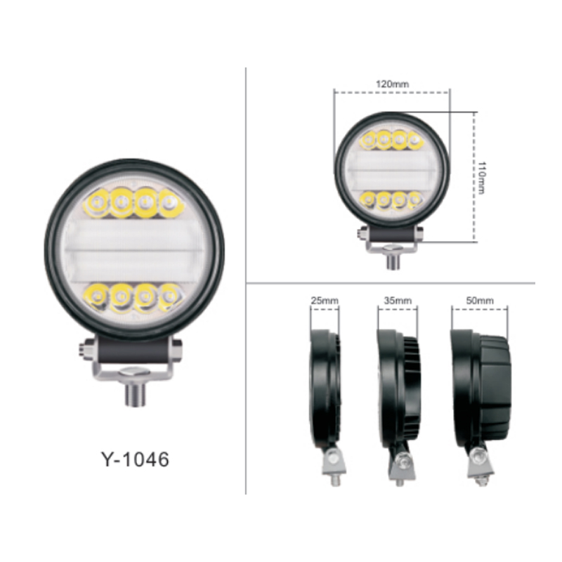 Automobile and truck LED headlights, circular work lights, off-road vehicle roof lights, spotlights, wide field of view, universal headlights for motorcycles details Picture
